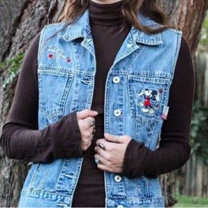 Hard to Find Disney Mickey Denim Vest